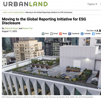 Moving to the Global Reporting Initiative for ESG Disclosure